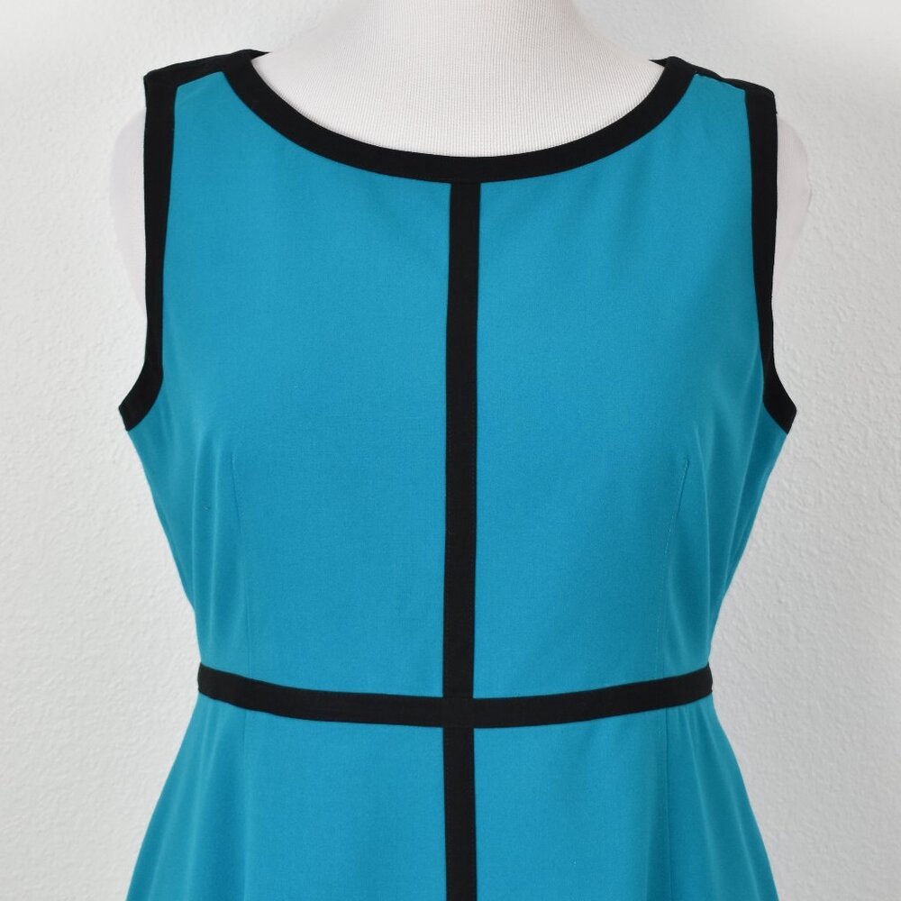 Calvin Klein Piped Colorblock Sheath Dress - 14 - Picture 2 of 8